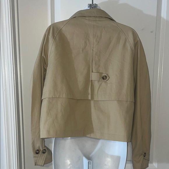 H&M Tan Double-Breasted Pea Coat with Notched Lapel - Picture 5 of 10